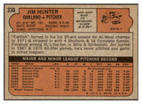 1972 Topps Baseball #330 Catfish Hunter A's EX-MT 507199