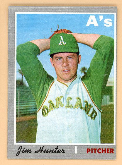 1970 Topps Baseball #565 Catfish Hunter A's EX 507240