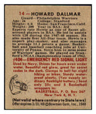 1948 Bowman Basketball #014 Howard Dallmar Warriors NR-MT 507262