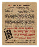 1948 Bowman Basketball #026 Price Brookfield Jets EX-MT 507266