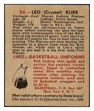 1948 Bowman Basketball #024 Leo Klier Pistons EX-MT 507267