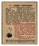 1948 Bowman Basketball #016 Sidney Hertzberg Capitols EX-MT 507268