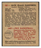 1948 Bowman Basketball #030 Jack Garfinkel Celtics EX+/EX-MT 507273