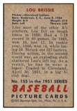 1951 Bowman Baseball #155 Lou Brissie Indians NR-MT 507298