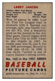 1951 Bowman Baseball #162 Larry Jansen Giants NR-MT 507304