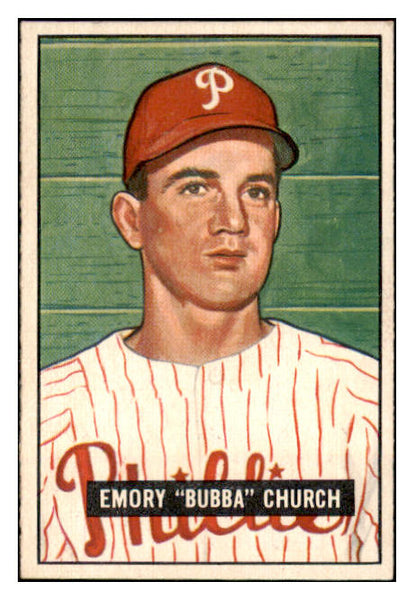 1951 Bowman Baseball #149 Bubba Church Phillies NR-MT 507307