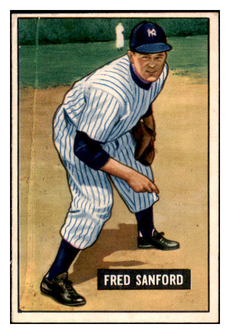 1951 Bowman Baseball #145 Fred Sanford Yankees NR-MT 507309