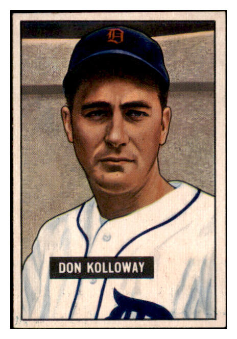 1951 Bowman Baseball #105 Don Kolloway Tigers NR-MT 507316