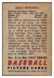 1951 Bowman Baseball #005 Dale Mitchell Indians NR-MT 507329