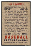 1951 Bowman Baseball #229 Bill Howerton Pirates NR-MT 507333