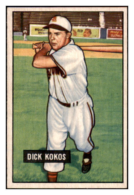 1951 Bowman Baseball #068 Dick Kokos Browns NR-MT 507352