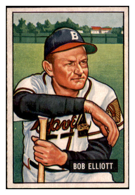 1951 Bowman Baseball #066 Bob Elliott Braves NR-MT 507354