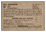 1952 Bowman Small Football #096 Bill Wightkin Bears EX-MT 507360