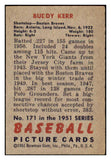 1951 Bowman Baseball #171 Buddy Kerr Braves NR-MT 507367