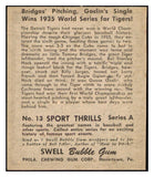 1948 Swell Sport Thrills #013 Mickey Cochrane Tigers GD-VG trimmed 507368