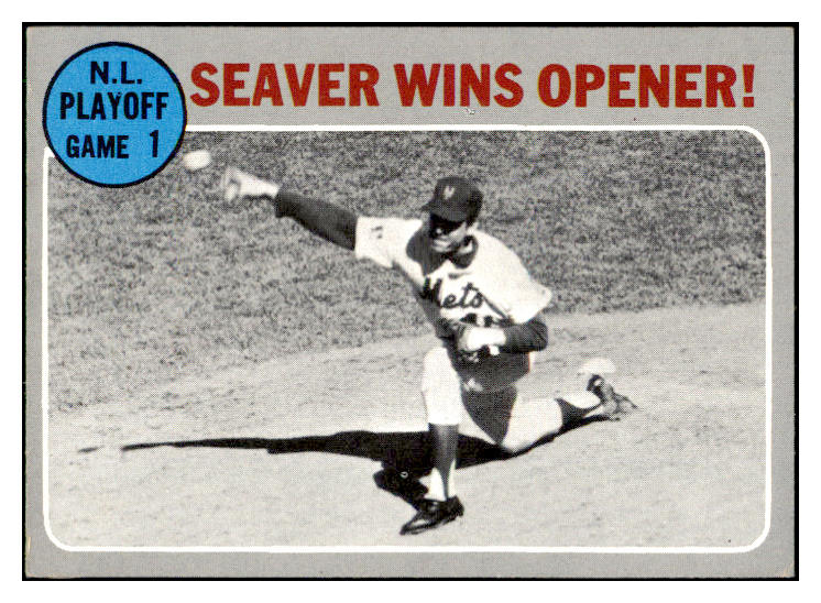 1970 Topps Baseball #195 N.L. Play Offs Game 1 Tom Seaver EX 507395