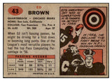 1957 Topps Football #043 Ed Brown Bears VG 507401