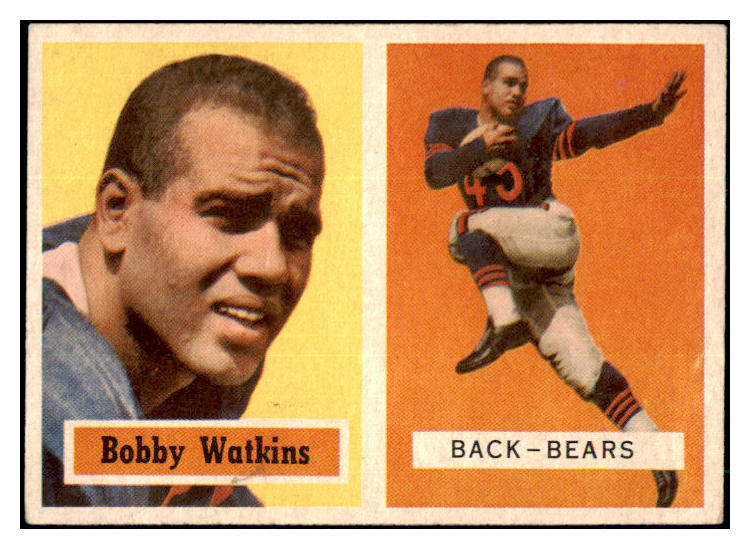 1957 Topps Football #007 Bobby Watkins Bears EX-MT 507403