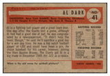 1954 Bowman Baseball #041 Al Dark Giants EX-MT 507426