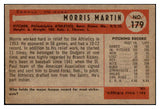 1954 Bowman Baseball #179 Morris Martin A's EX-MT 507427