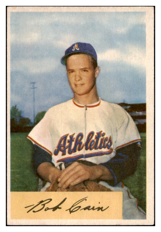 1954 Bowman Baseball #195 Bob Cain A's EX-MT 507435