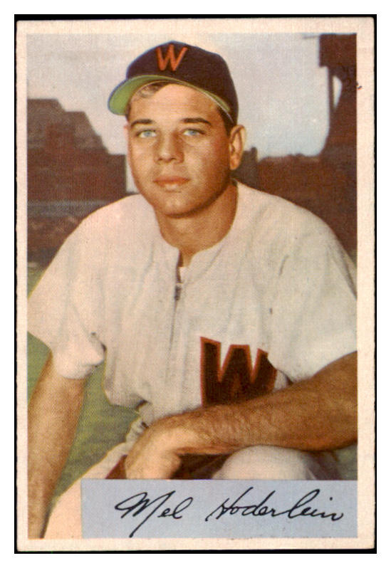 1954 Bowman Baseball #120 Mel Hoderlein Senators EX-MT 507439