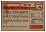 1954 Bowman Baseball #120 Mel Hoderlein Senators EX-MT 507439