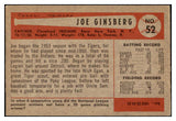 1954 Bowman Baseball #052 Joe Ginsberg Indians EX+/EX-MT 507442