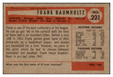 1954 Bowman Baseball #221 Frank Baumholtz Cubs EX+/EX-MT 507464