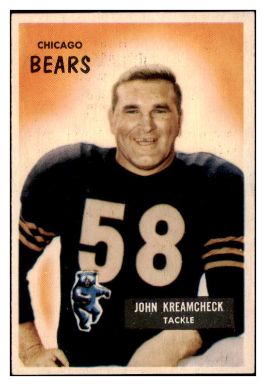 1955 Bowman Football #076 John Kreamcheck Bears EX-MT 507476