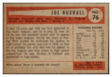 1954 Bowman Baseball #076 Joe Nuxhall Reds VG 507480