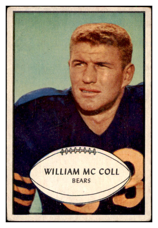 1953 Bowman Football #012 Bill McColl Bears VG 507481