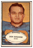 1953 Bowman Football #059 Don Bingham Bears VG 507482