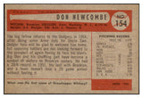 1954 Bowman Baseball #154 Don Newcombe Dodgers EX-MT 507487