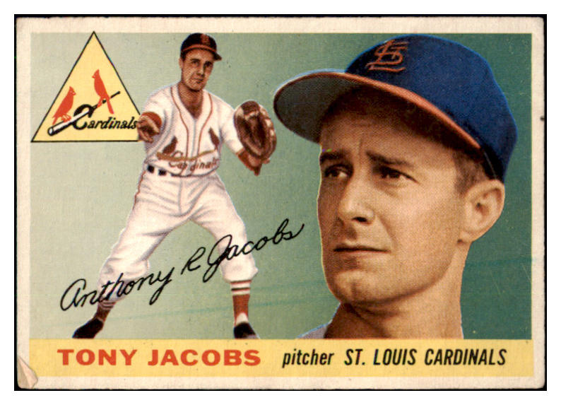 1955 Topps Baseball #183 Tony Jacobs Cardinals VG 507502