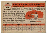 1956 Topps Football #035 Rick Casares Bears EX-MT 507514