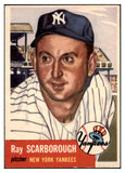 1953 Topps Baseball #213 Ray Scarborough Yankees EX-MT 507518