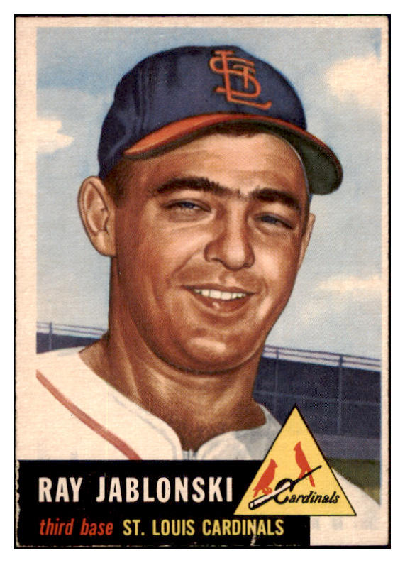 1953 Topps Baseball #189 Ray Jablonski Cardinals EX-MT 507519