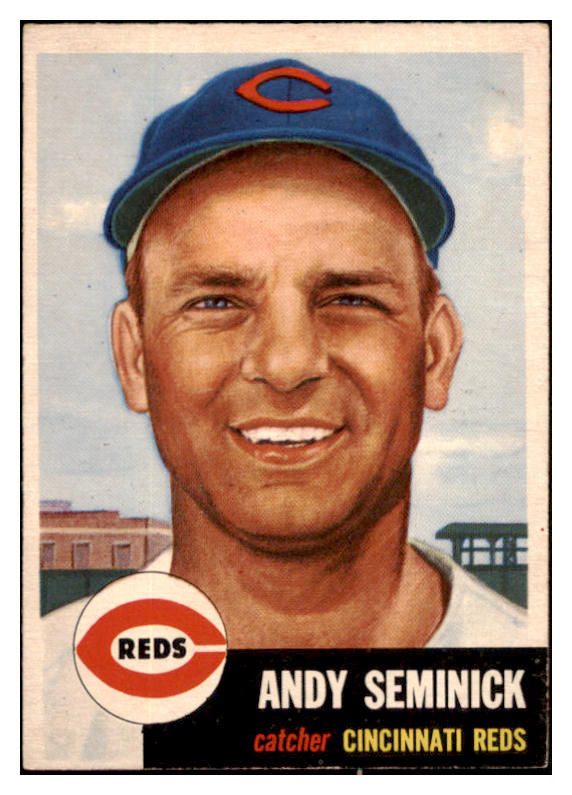 1953 Topps Baseball #153 Andy Seminick Reds EX-MT 507521