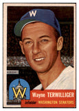 1953 Topps Baseball #159 Wayne Terwilliger Senators EX-MT 507523