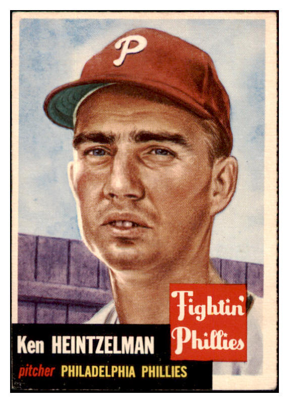 1953 Topps Baseball #136 Ken Heintzelman Phillies EX-MT 507525