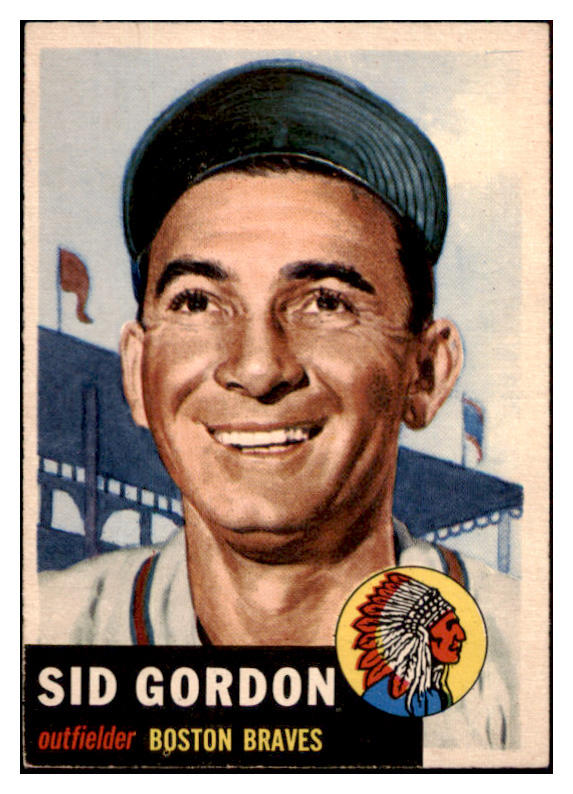 1953 Topps Baseball #117 Sid Gordon Braves EX-MT 507528