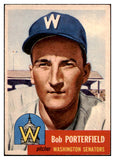 1953 Topps Baseball #108 Bob Porterfield Senators EX-MT 507530