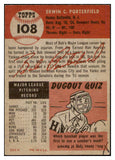 1953 Topps Baseball #108 Bob Porterfield Senators EX-MT 507530