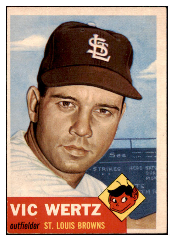 1953 Topps Baseball #142 Vic Wertz Browns EX-MT 507535