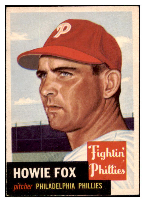 1953 Topps Baseball #022 Howie Fox Phillies EX-MT 507536