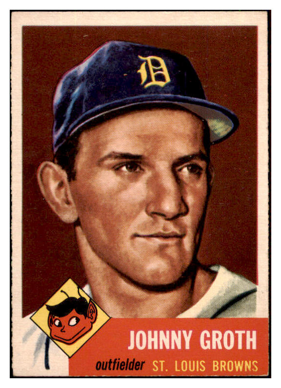 1953 Topps Baseball #036 Johnny Groth Browns EX-MT 507537