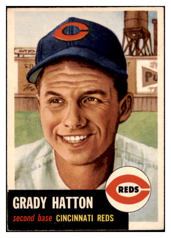 1953 Topps Baseball #045 Grady Hatton Reds EX-MT 507541