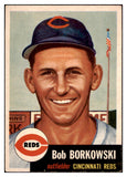 1953 Topps Baseball #007 Bob Borkowski Reds EX-MT 507544