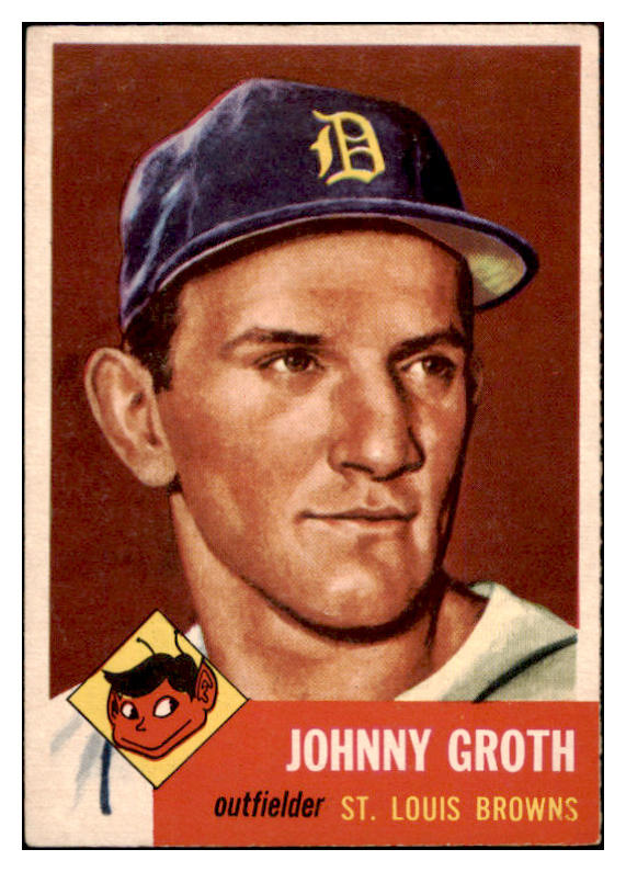 1953 Topps Baseball #036 Johnny Groth Browns EX-MT 507546